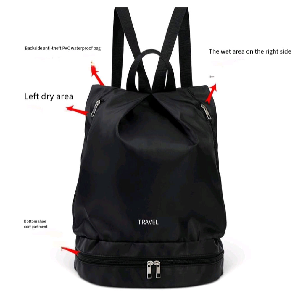 Wet Dry Swim Backpack Gym Yoga Travel Waterproof Separate