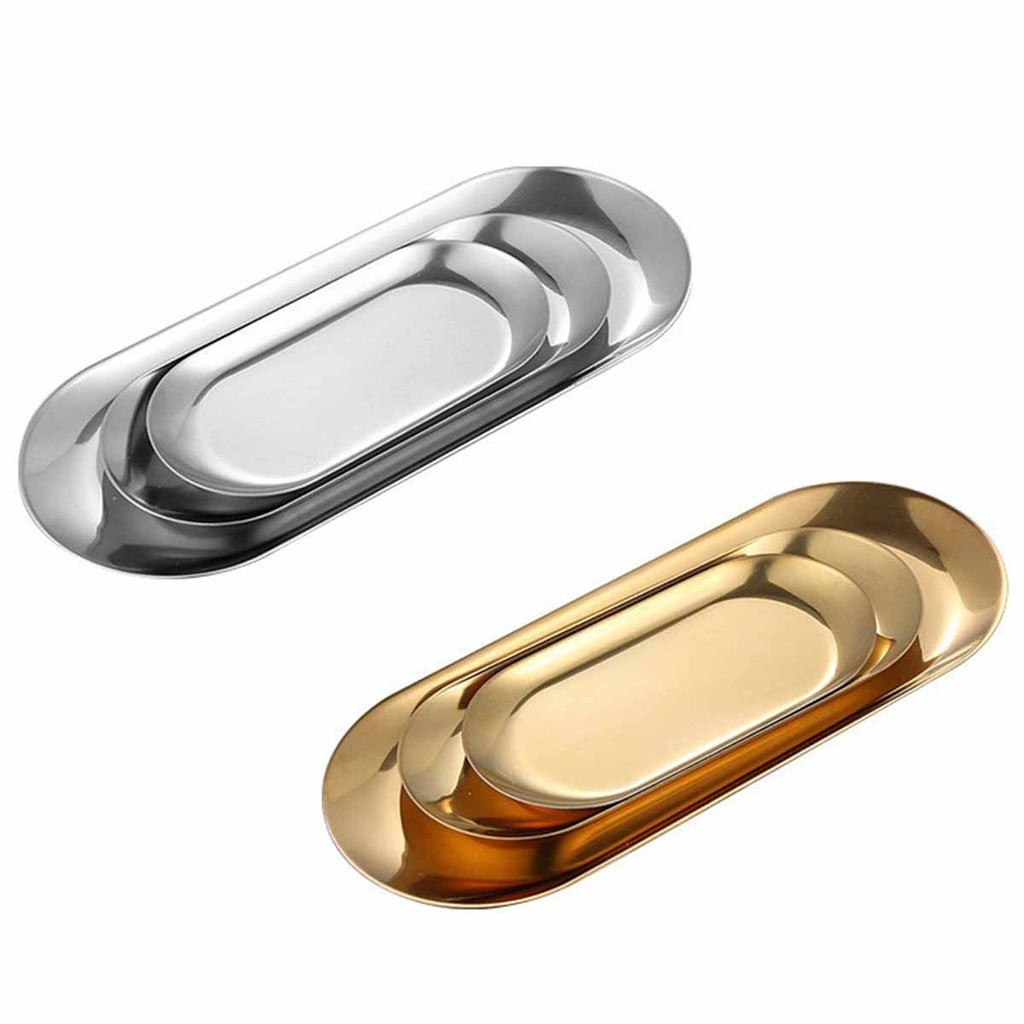 Golden Stainless Steel Decorative Tray