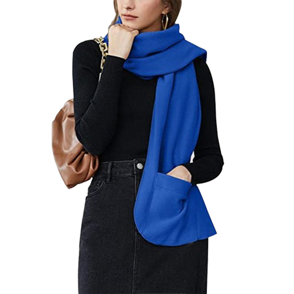 Single Layer Fleece Warm Scarf With Gloves