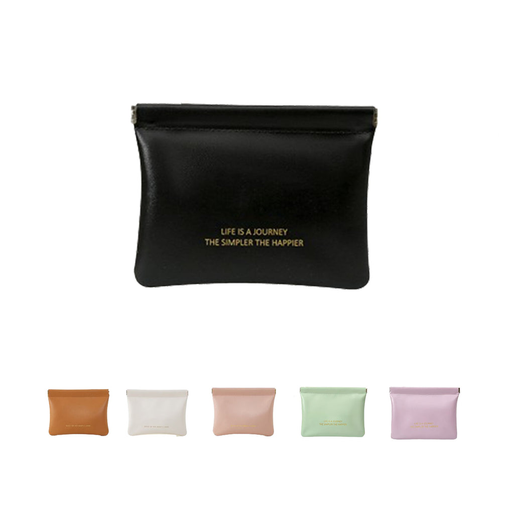 Portable Leather Shrapnel Makeup Bag