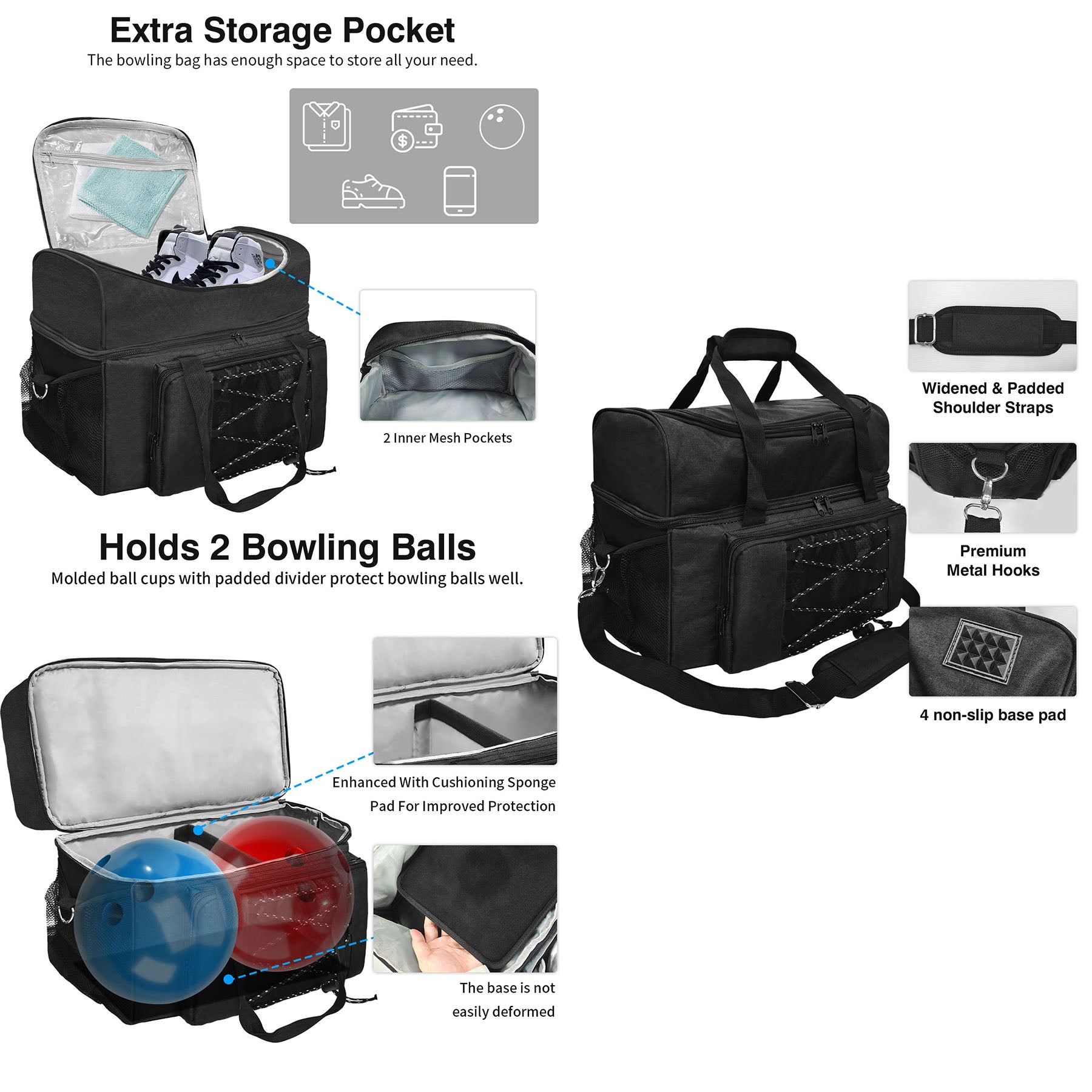 Multi Compartment Sports Bag
