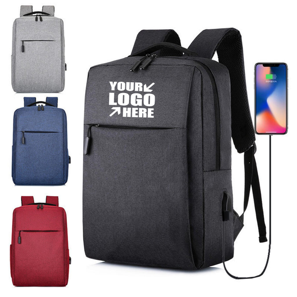 Business Office Backpacks Laptop Bag With USB Charge