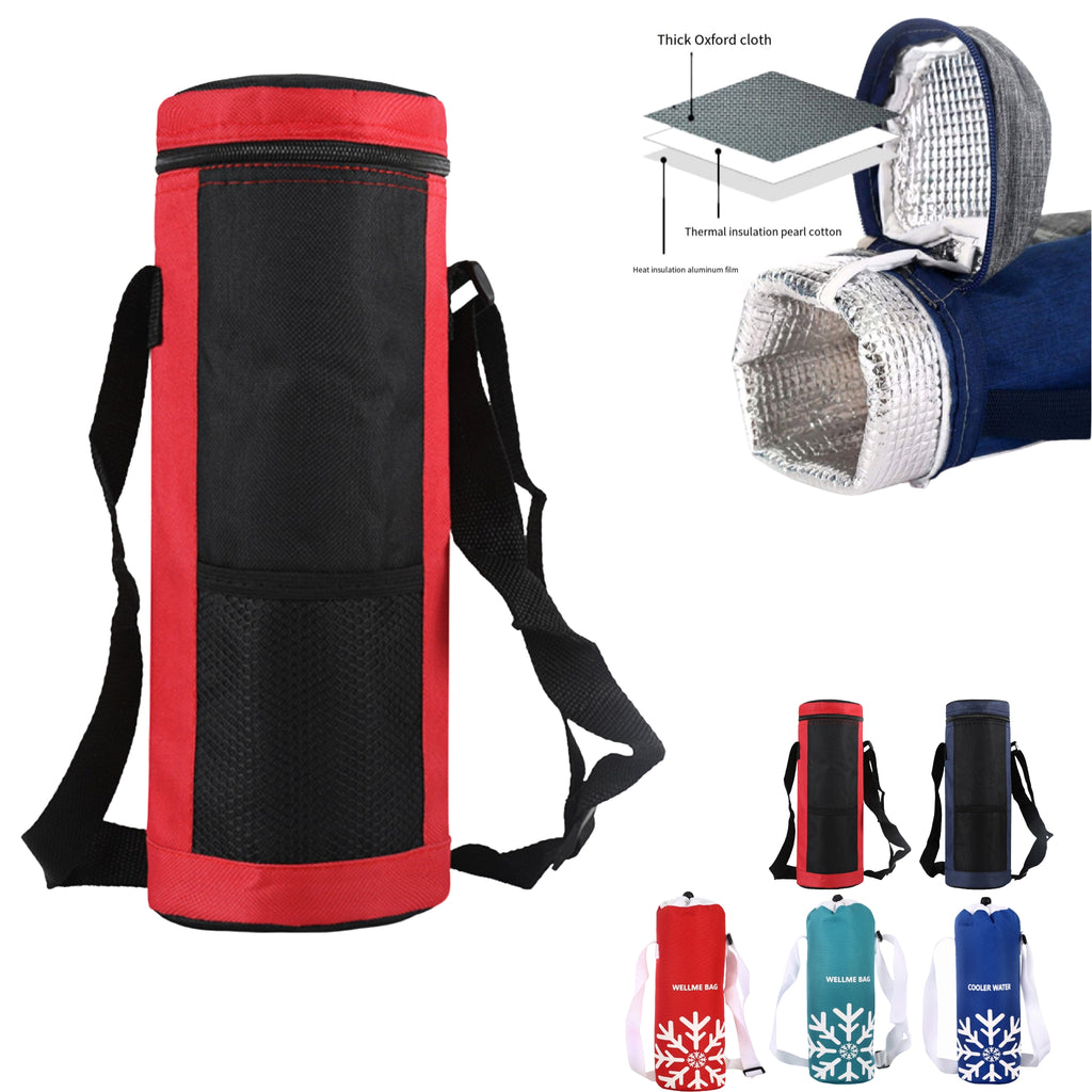 Insulated Aluminum Foil Crossbody Bottle Cup Holder