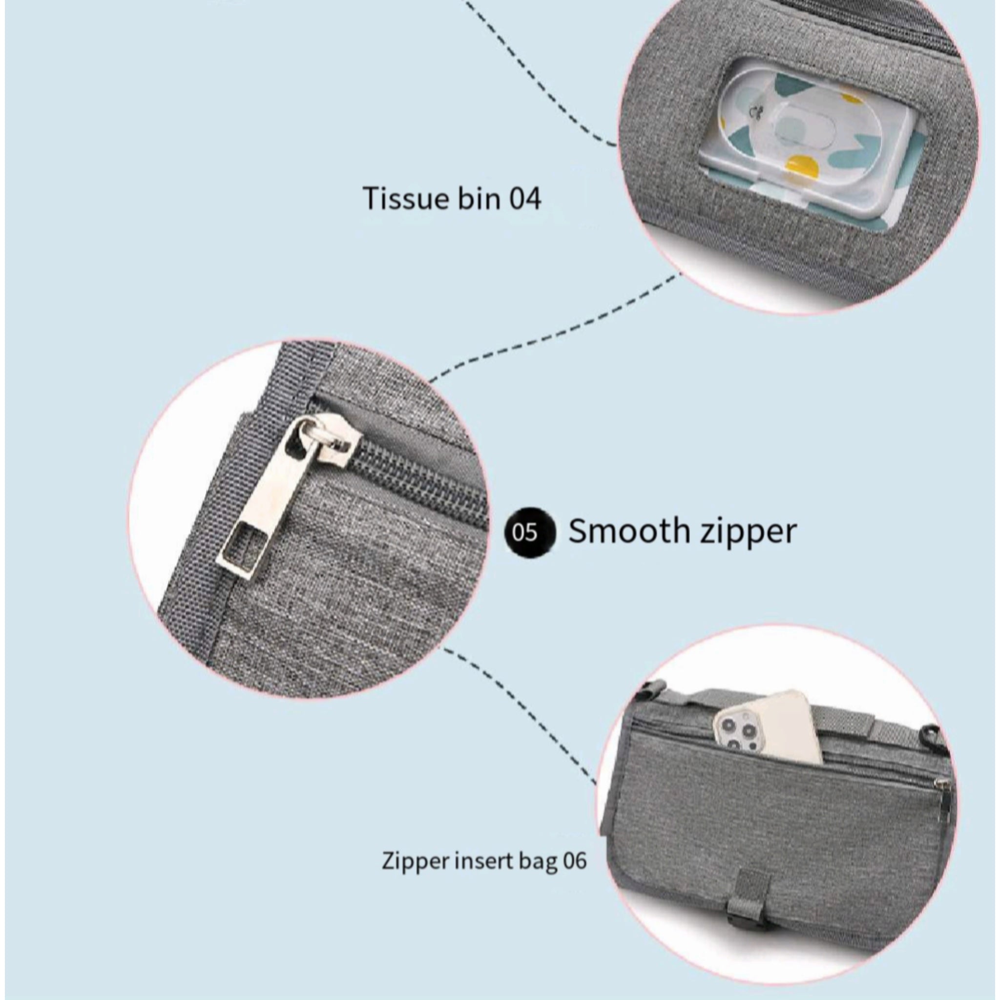Waterproof Foldable Baby Diaper Pad with PEVA Coating
