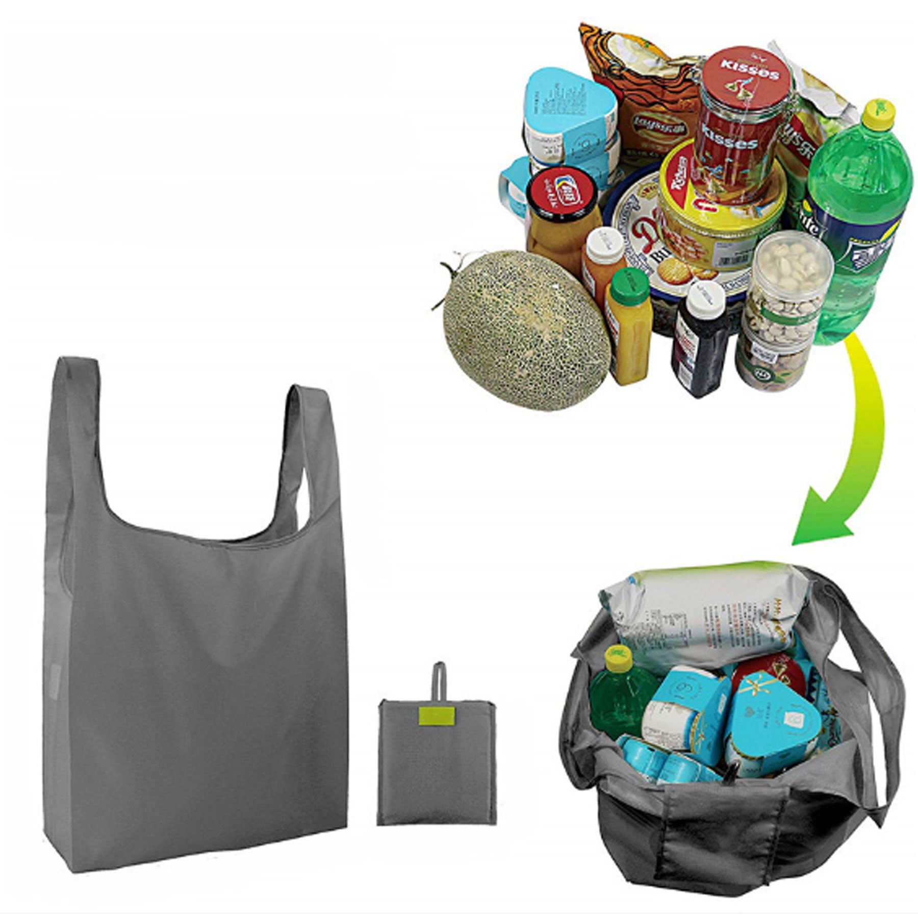 Foldable Grocery Tote With Pouch