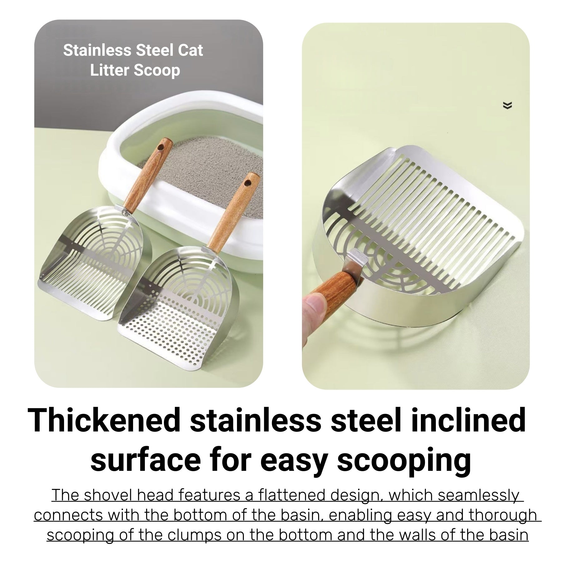 Stainless Steel Cat Litter Scoop