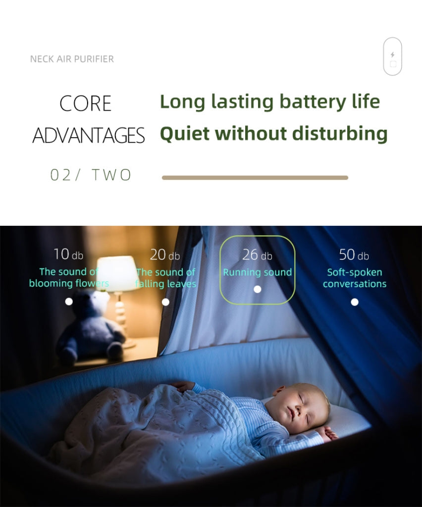 Neck Air Purifier With Negative Ion Technology
