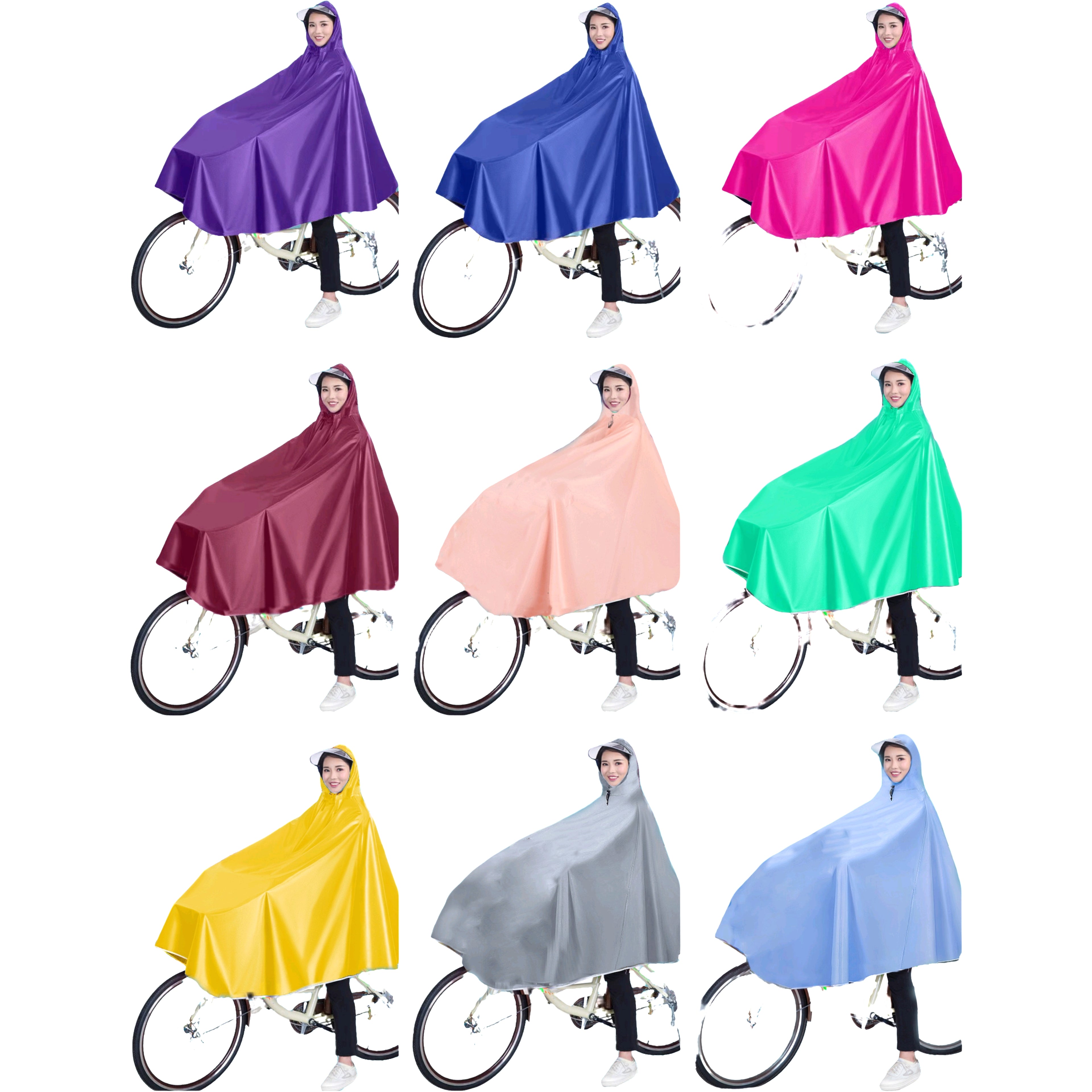 Waterproof Bike Poncho Adult Heavy Duty Anti Storm Ebike