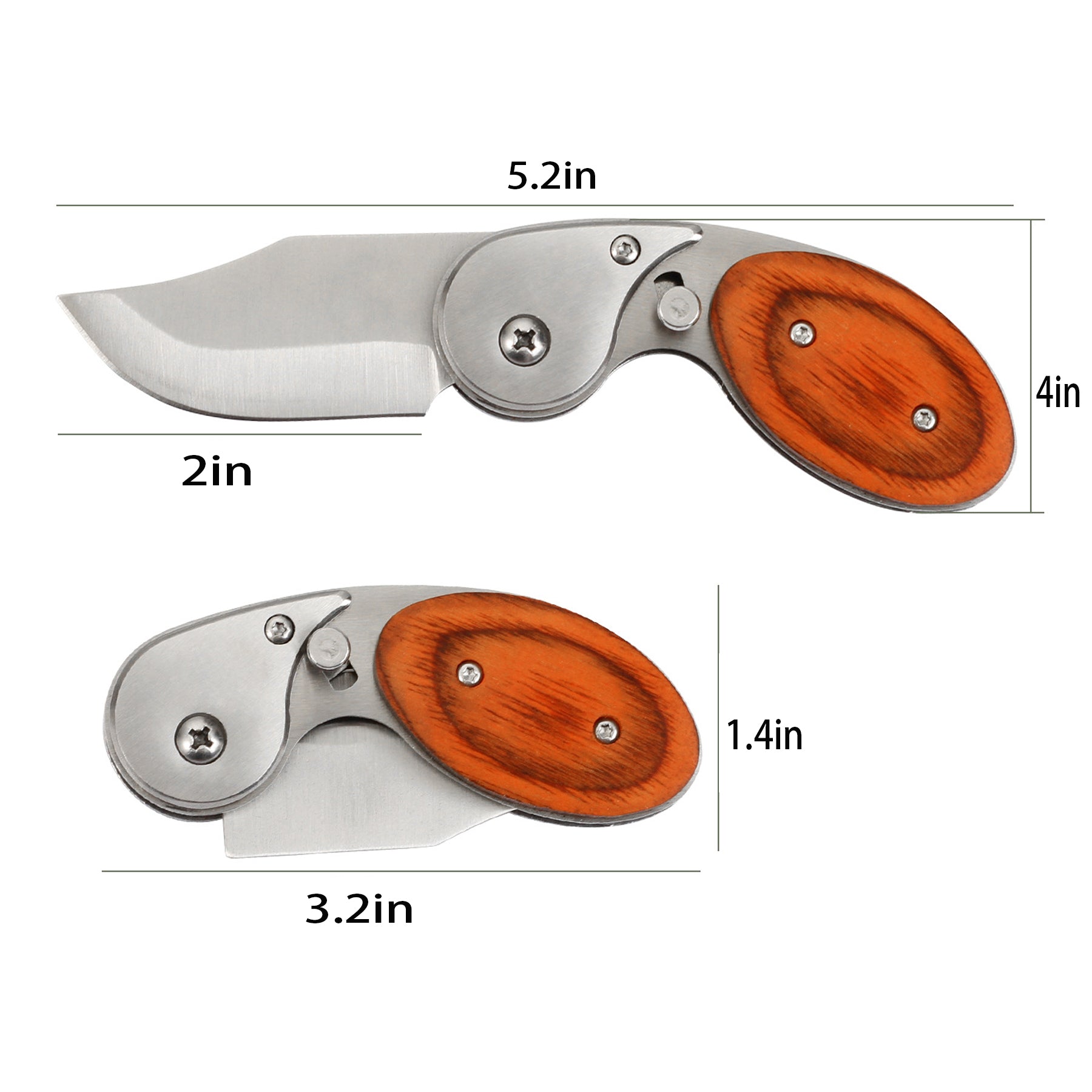 Wooden Handle Folding Knife