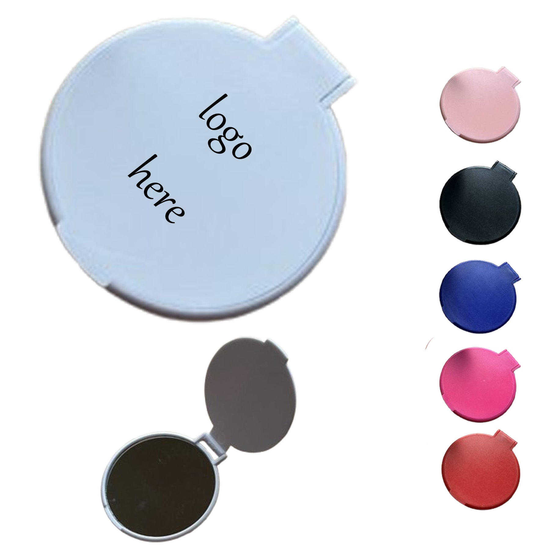 Round Solid Color Plastic Mirror
