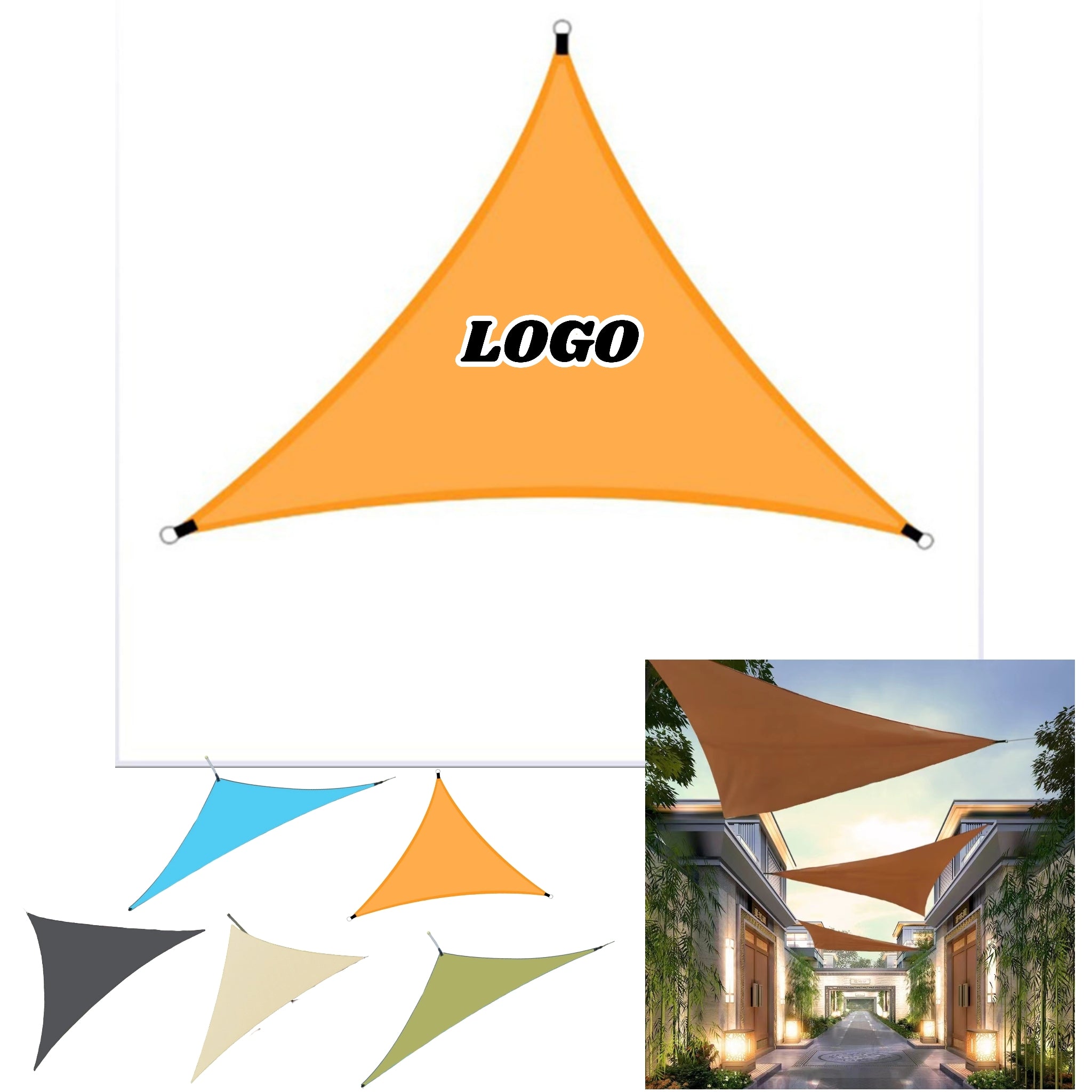 Triangle Sun Shade Sail UV Protection Outdoor Waterproof