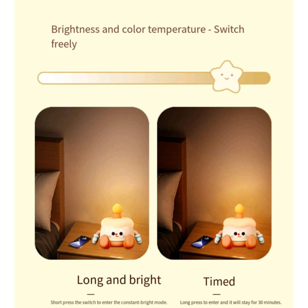 Cake Night Light Touch Sensor LED Gift Kids Cute