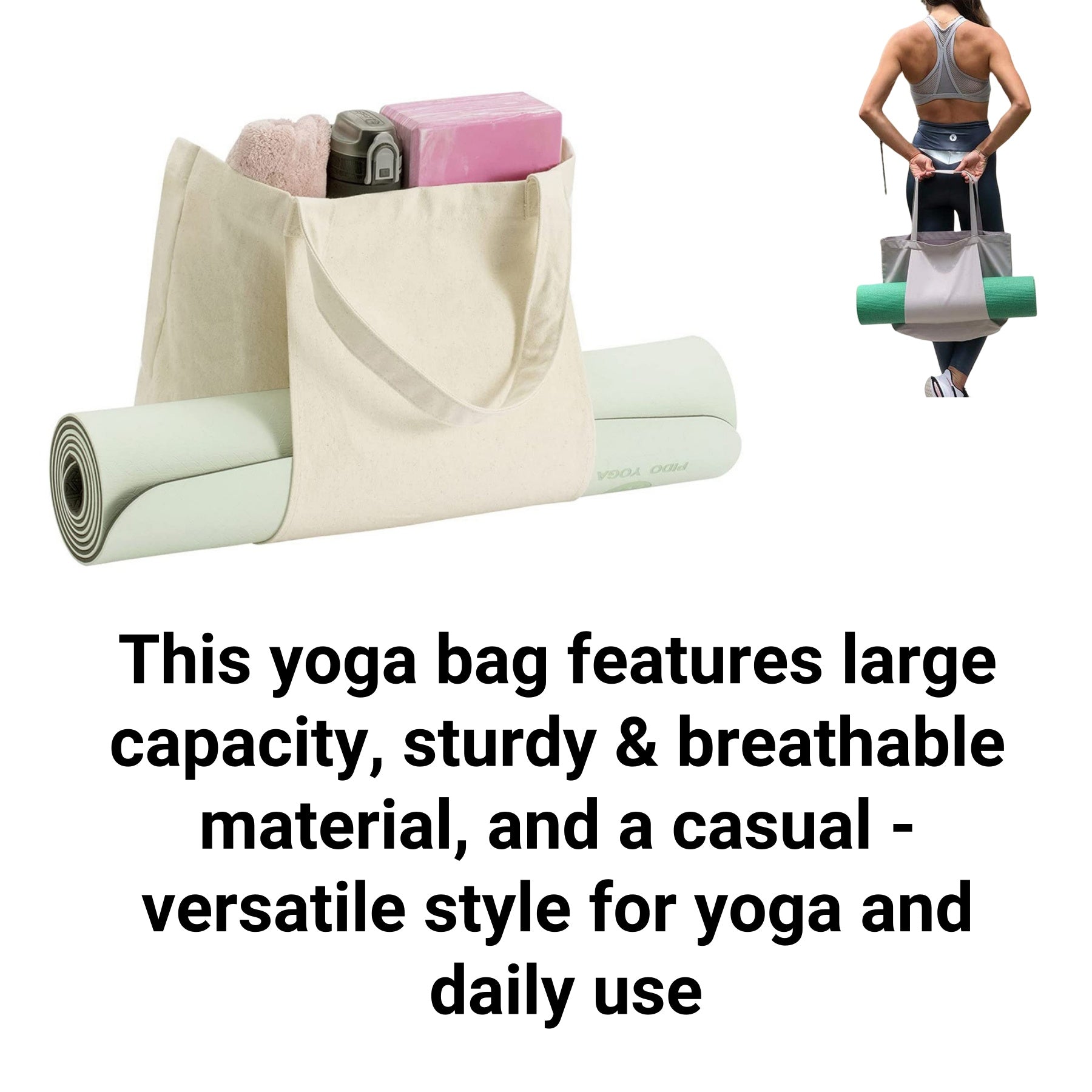 Canvas Storage Bag For Yoga Mat