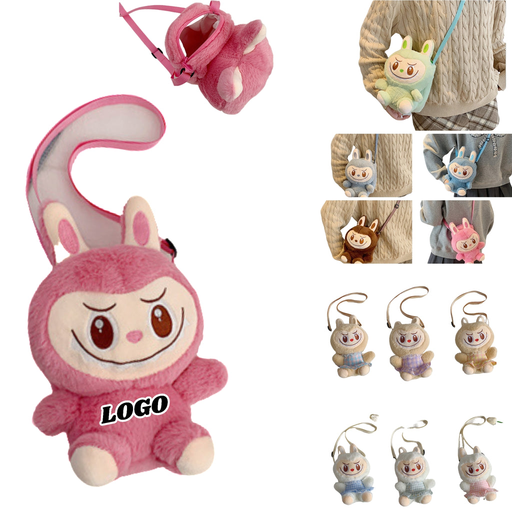 Labubu Plush Backpack Girls Bubble Rabbit Crossbody Gift