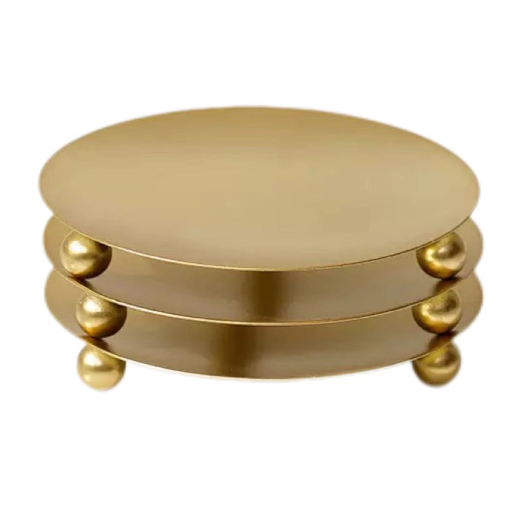 Iron Aromatherapy Candle Tray Gold Black Candle Holder
