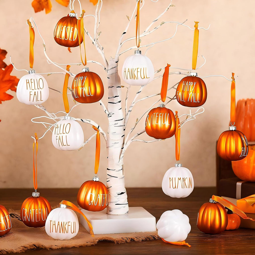 Hanging Pumpkin Tree Ornaments