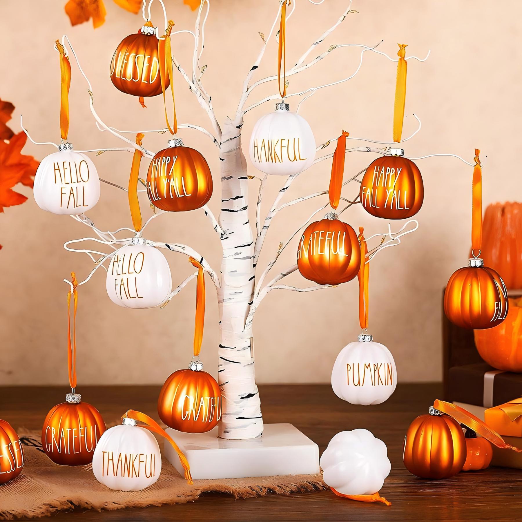 Hanging Pumpkin Tree Ornaments