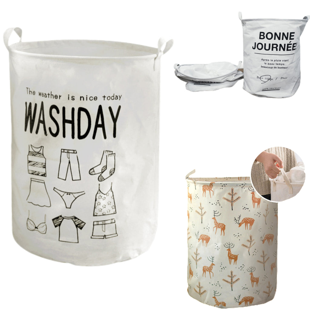 Cotton - linen Laundry Storage Basket