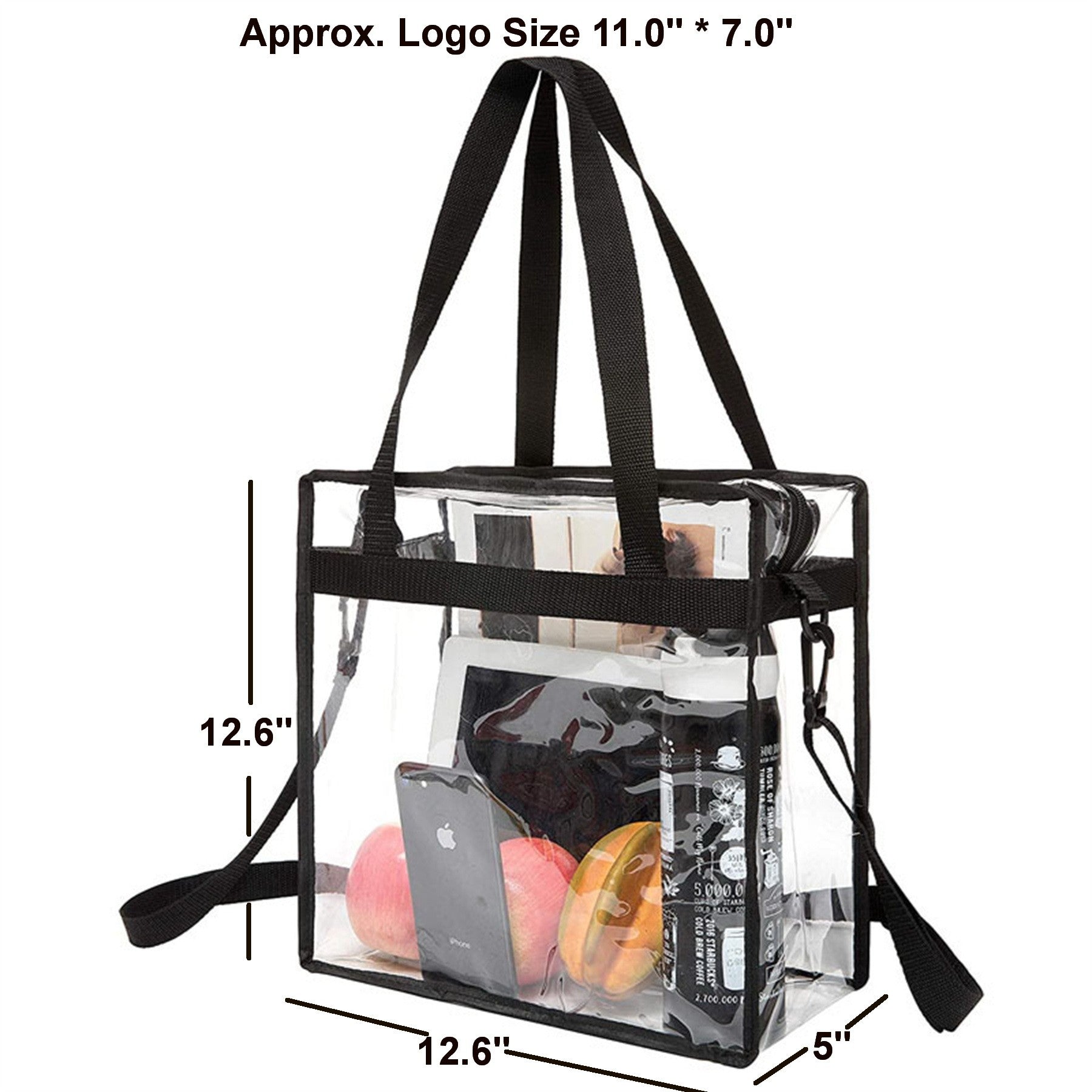 Stadium Approved Clear Zipper Tote Bag
