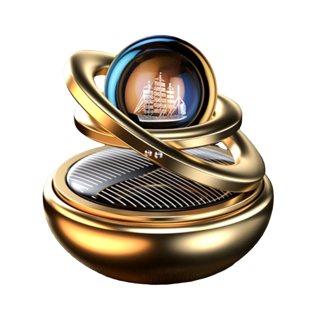 Solar Levitating Car Air Freshener Metal Rotating Vent Clip