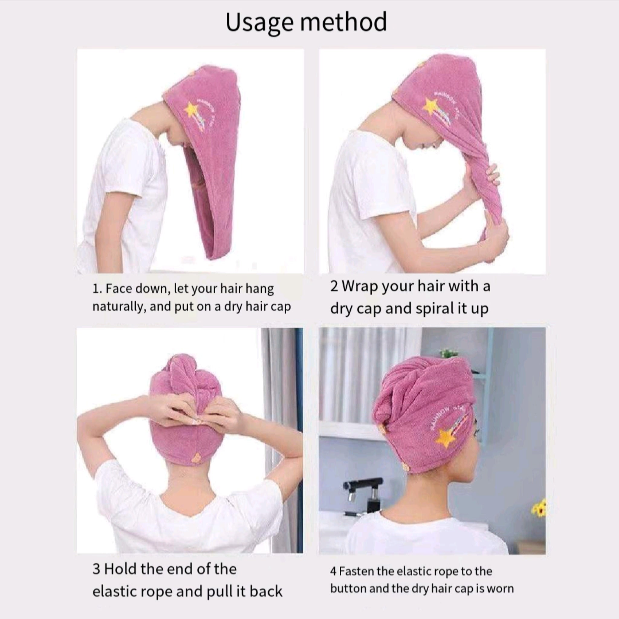 Thickened Coral Fleece Hair Drying Cap