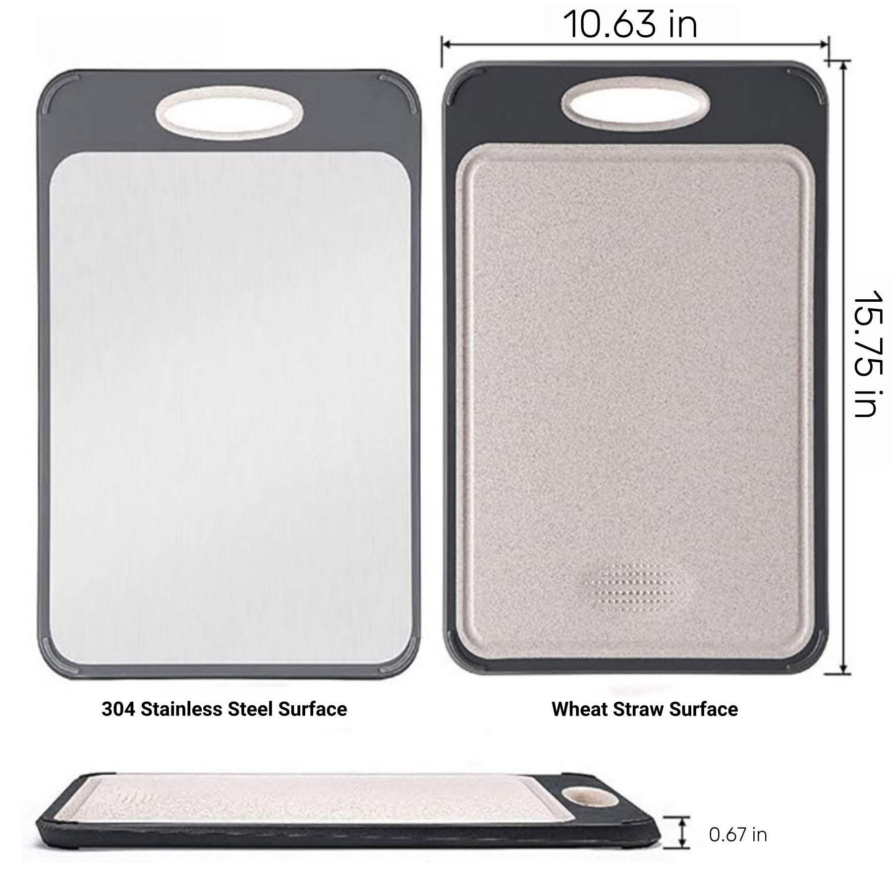 Stainless Steel Double-Sided Cutting Board