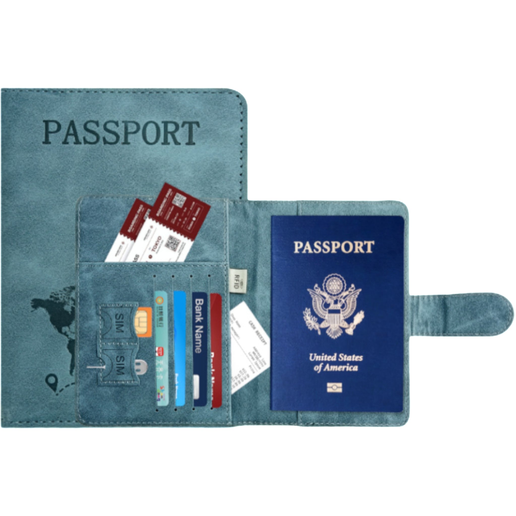 Leather Passport Protecting Cover