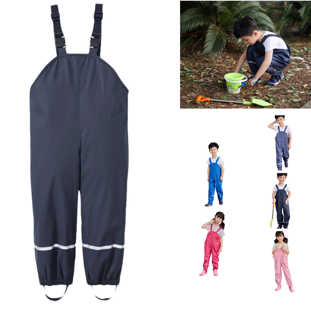 2T - 5T Kids Waterproof Overalls With Reflective Strips