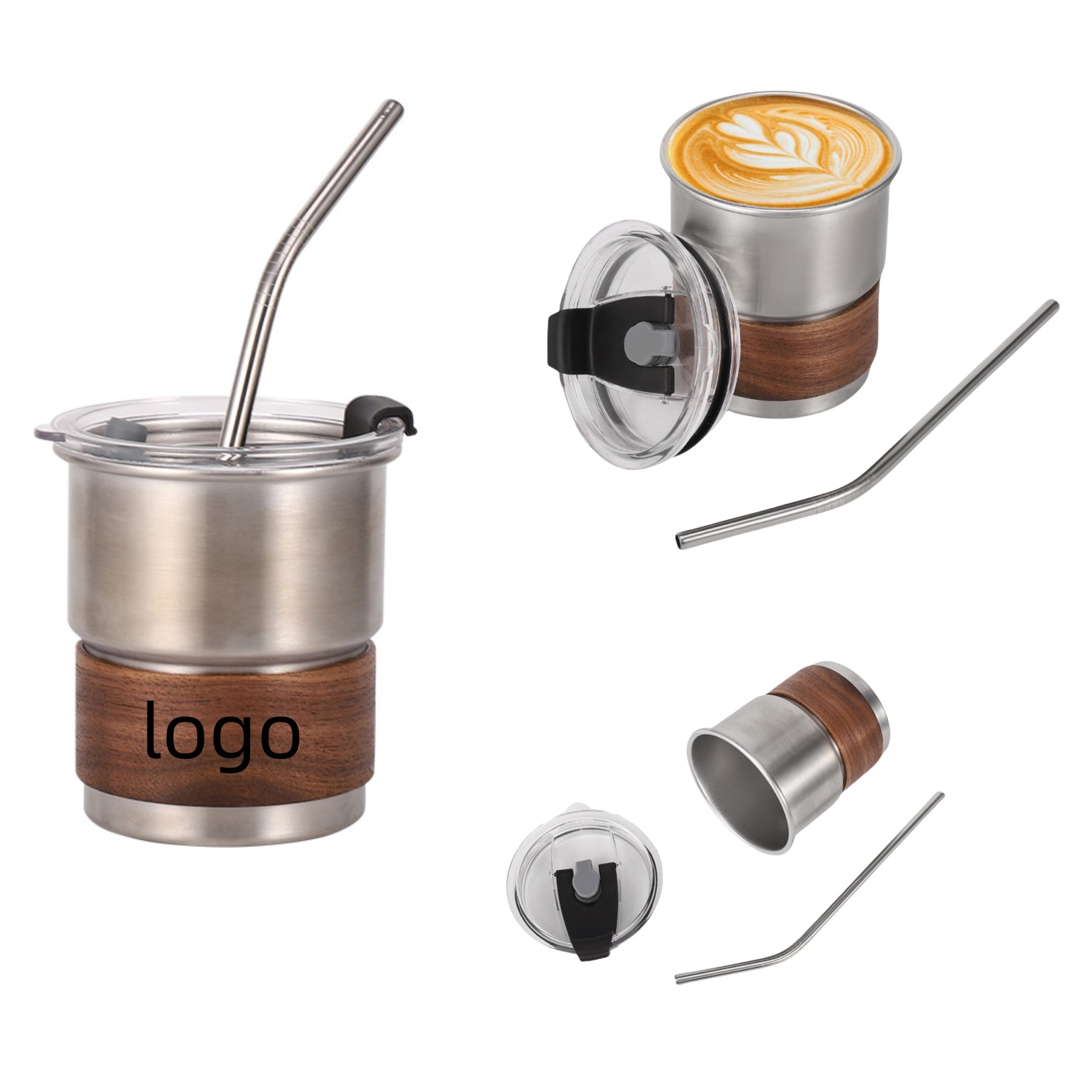 Camping Mug With Heatproof Wooden Sleeve