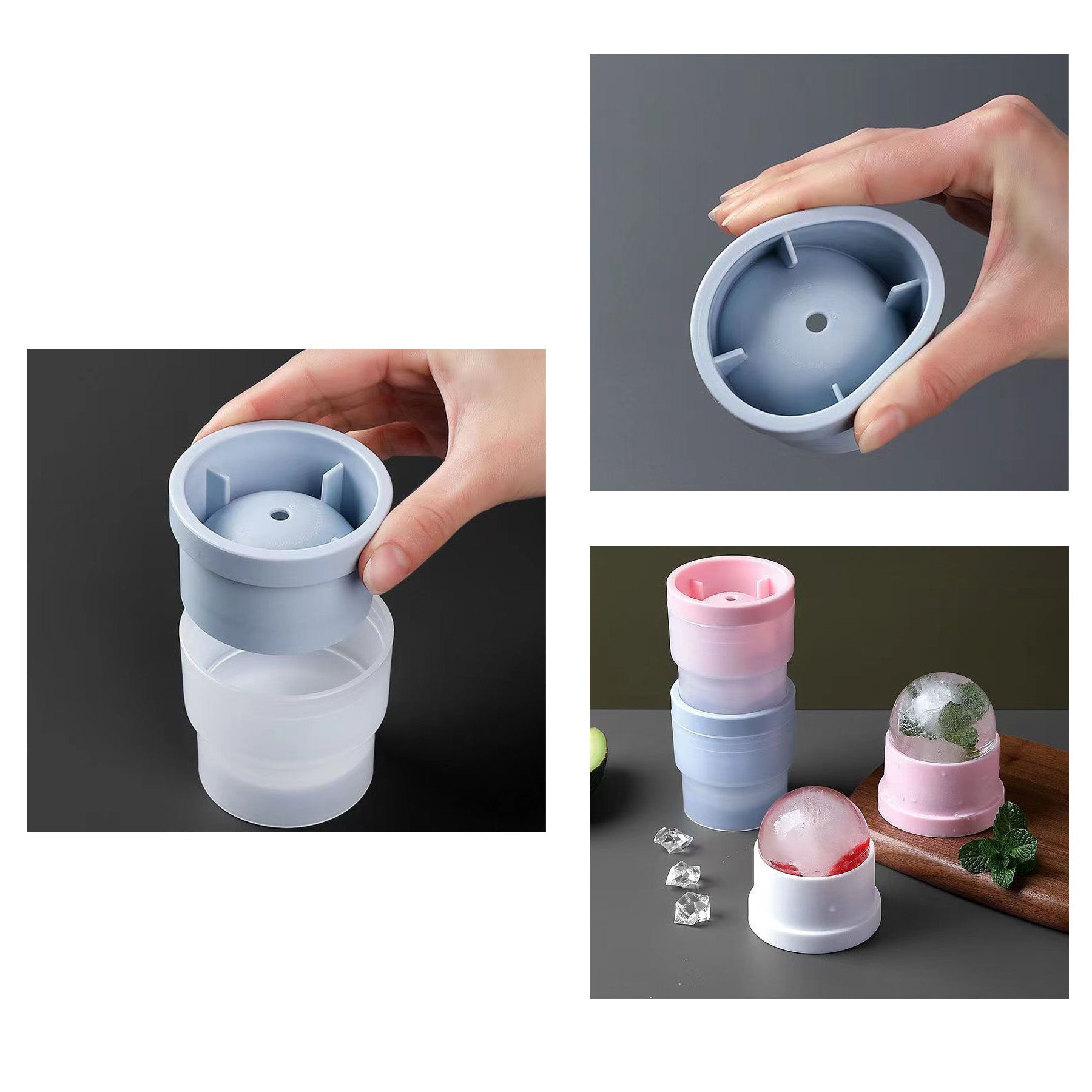 Whiskey Ice Sphere Mold with Easy Release Design