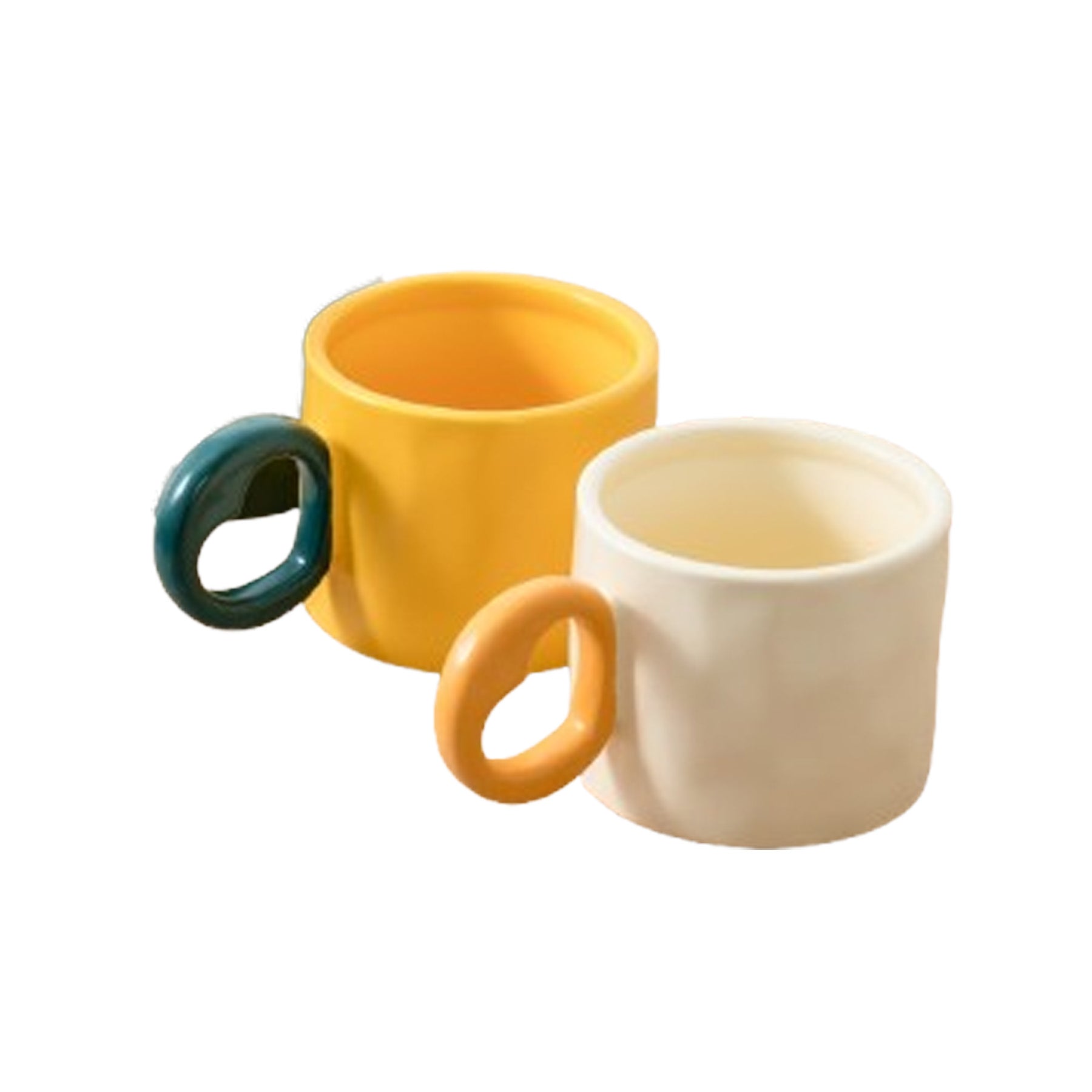 Ceramic Mug With Heart-shaped Handle