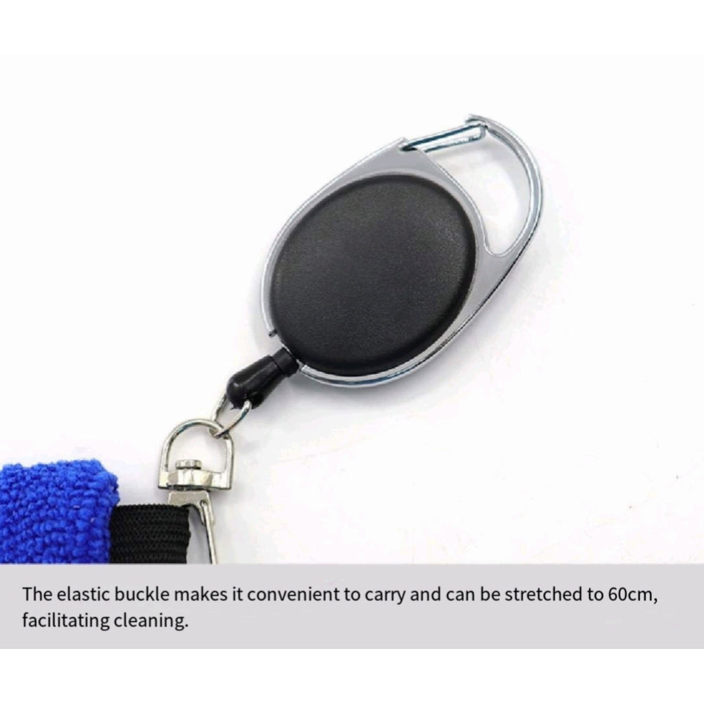 Golf Towel Microfiber Cleaning Clip Club Carabiner Quick Dry