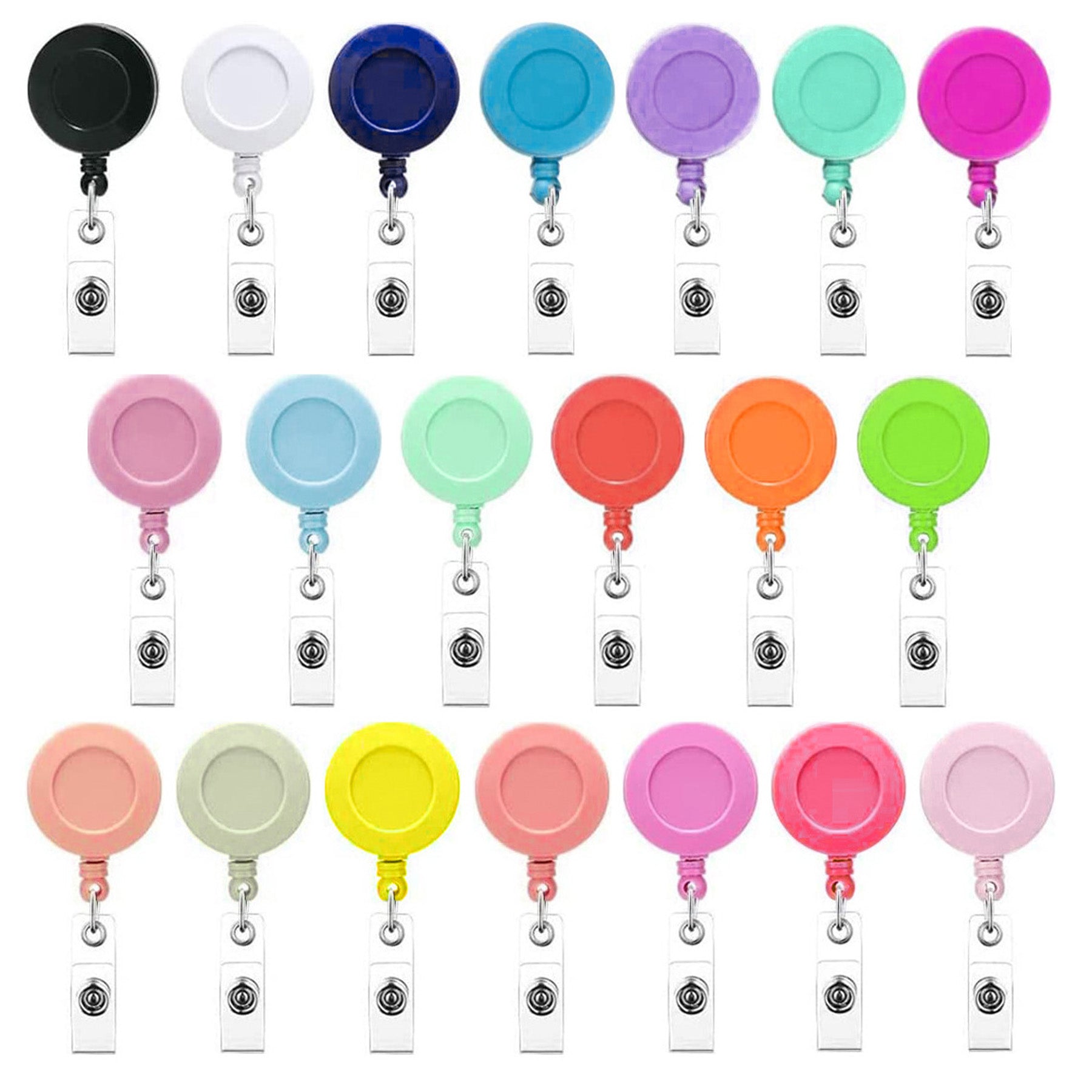 Highly Elastic Clear Retractable Swivel Id Badge Holder