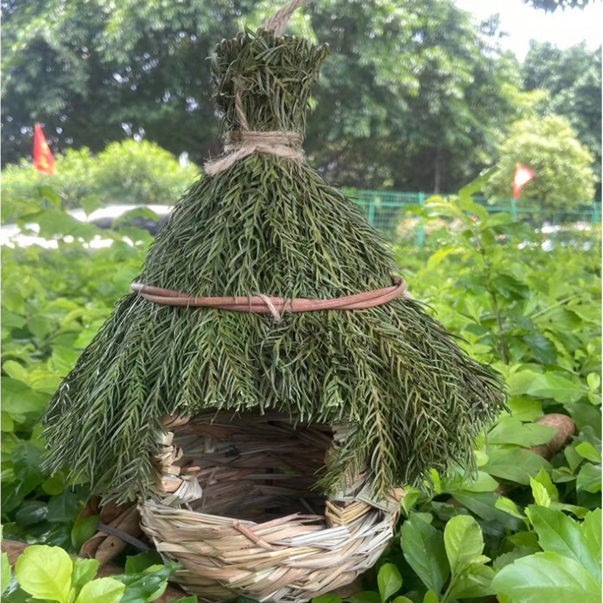 Environmentally Friendly Hand-woven Grass Bird House