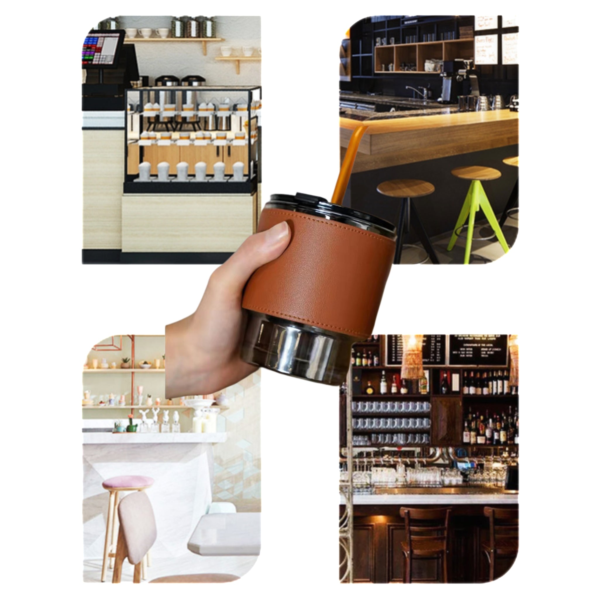 Leather Water Cup Protective Sleeve