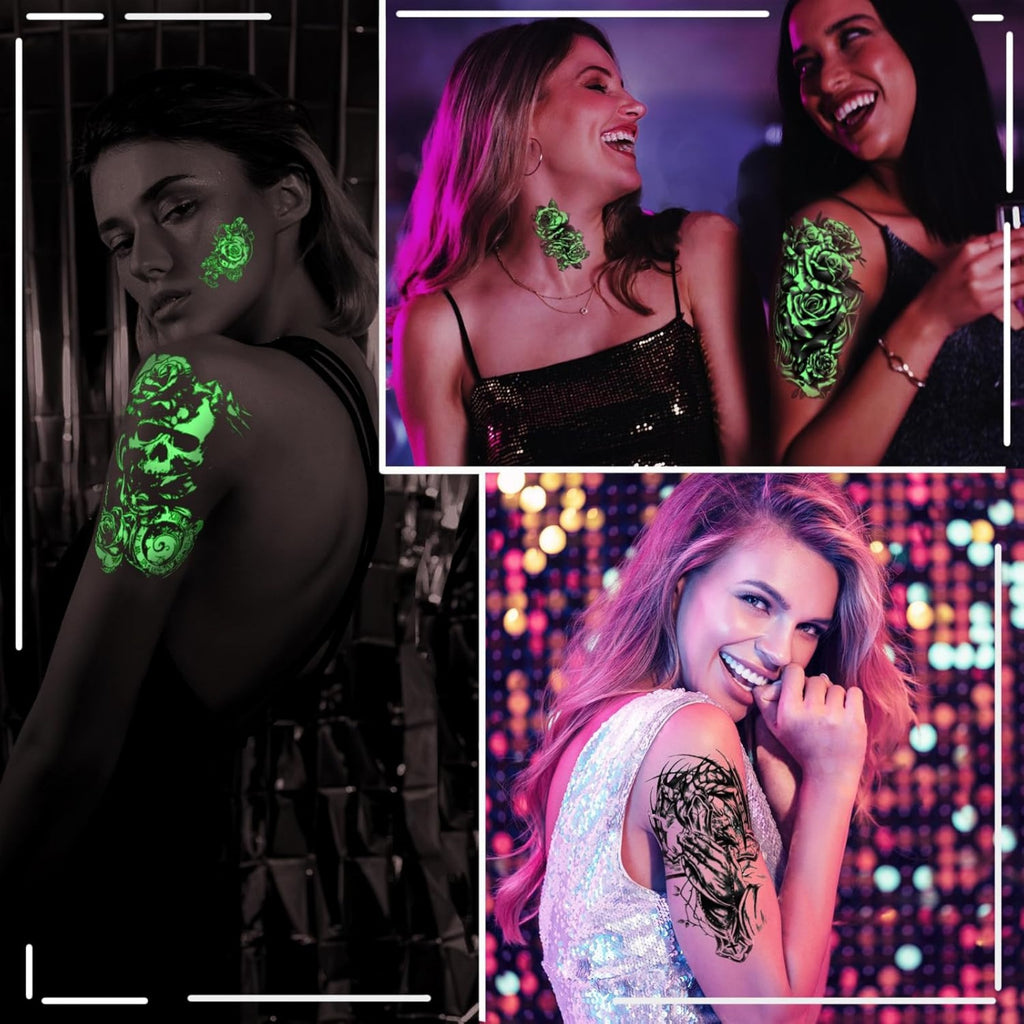 Festival Carnival Party Fluorescent Cool Tattoo Stickers