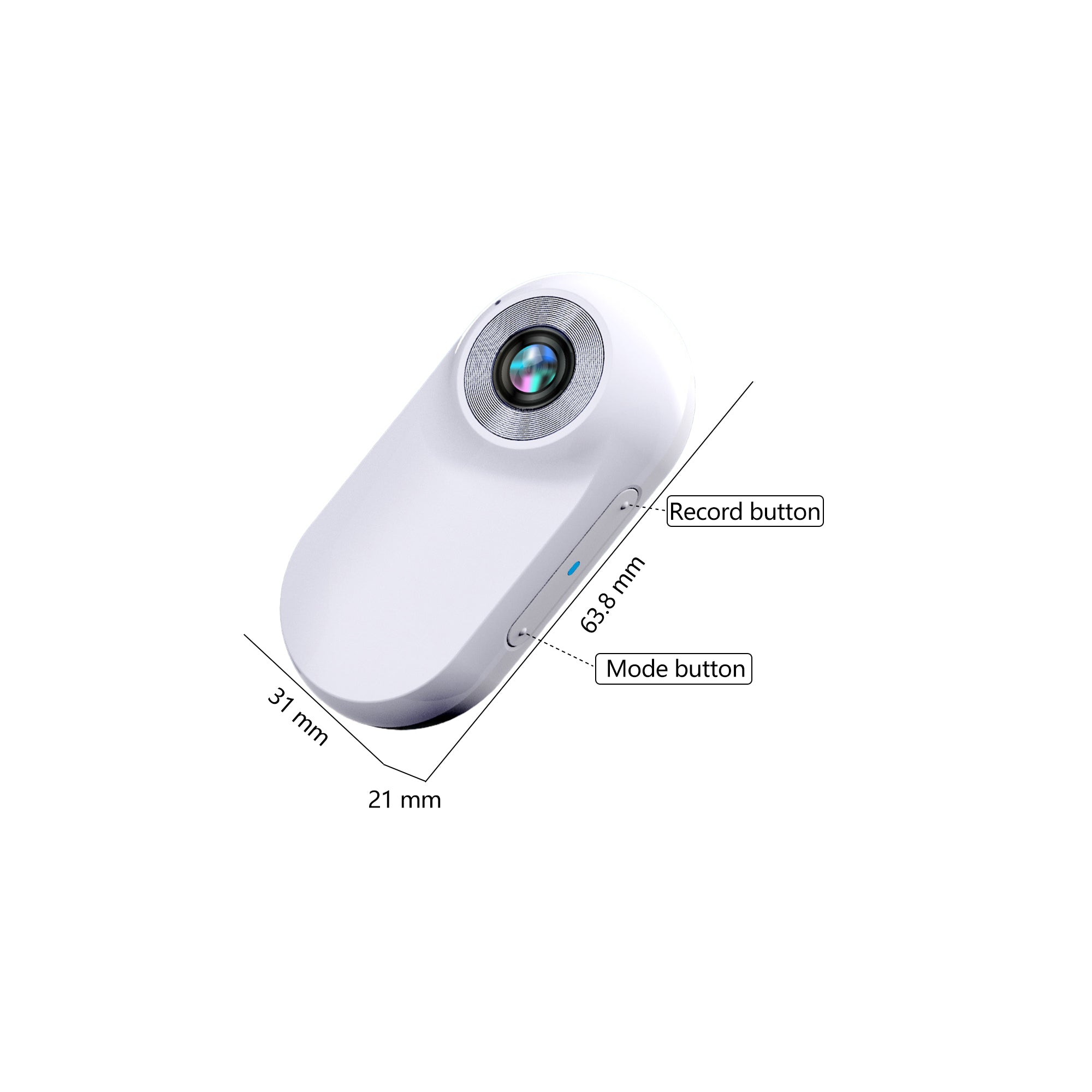 Mini Body Camera Thumb Action Video Recorder With Fixed Clip