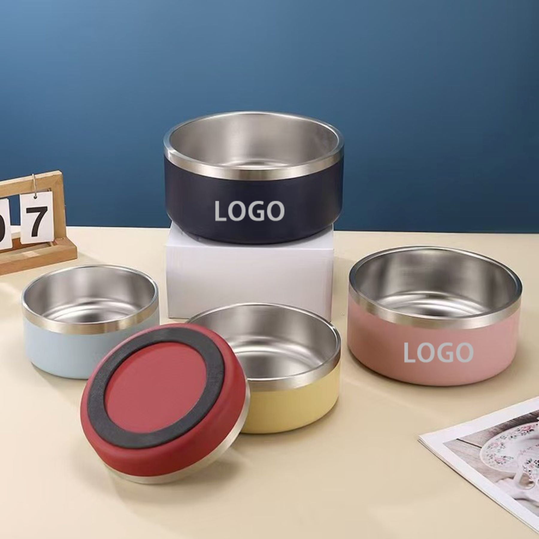 18 Oz Double - Layered Stainless Steel Pet Food Bowl