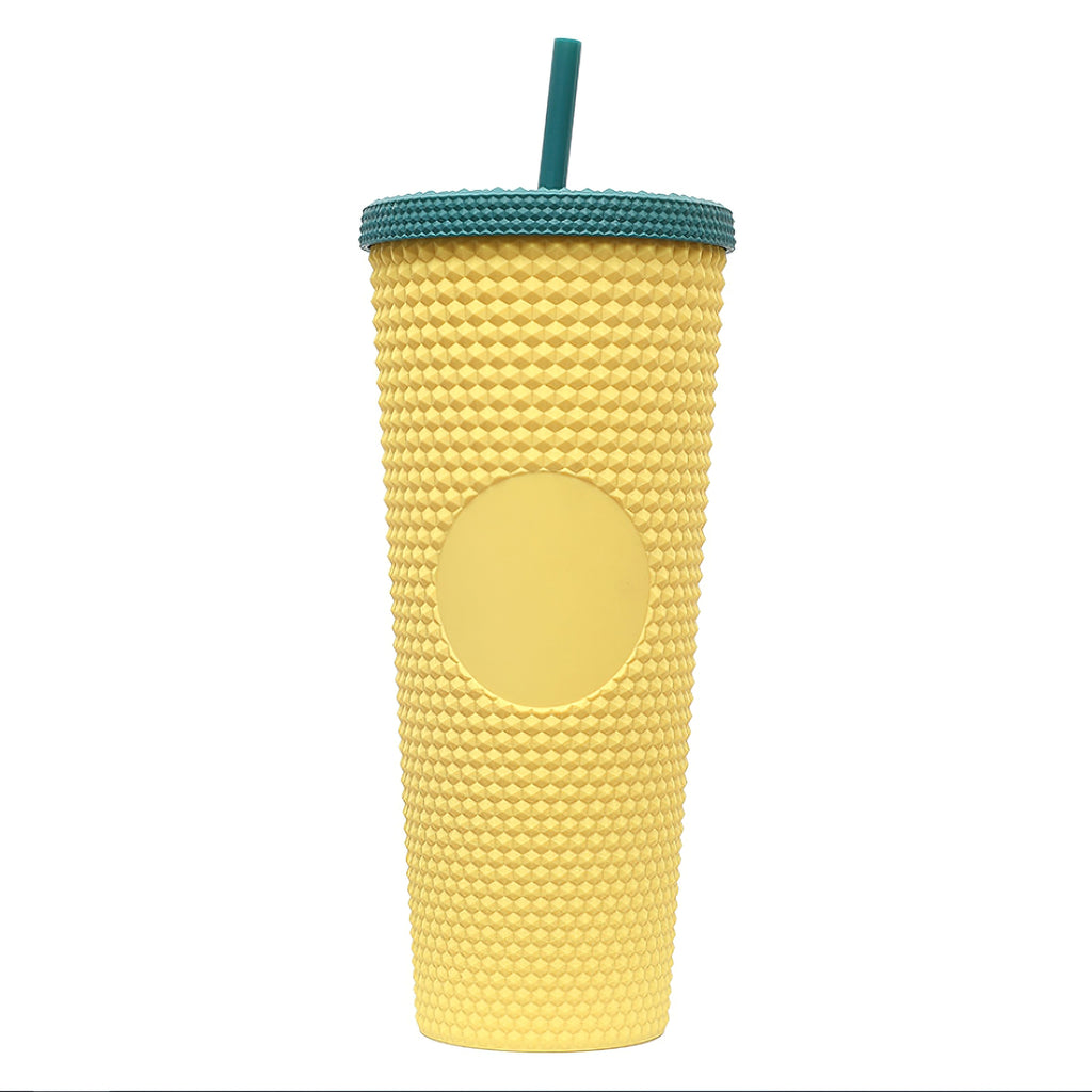 24 oz Studded Tumbler With Straw And Lid Double Walled Mug