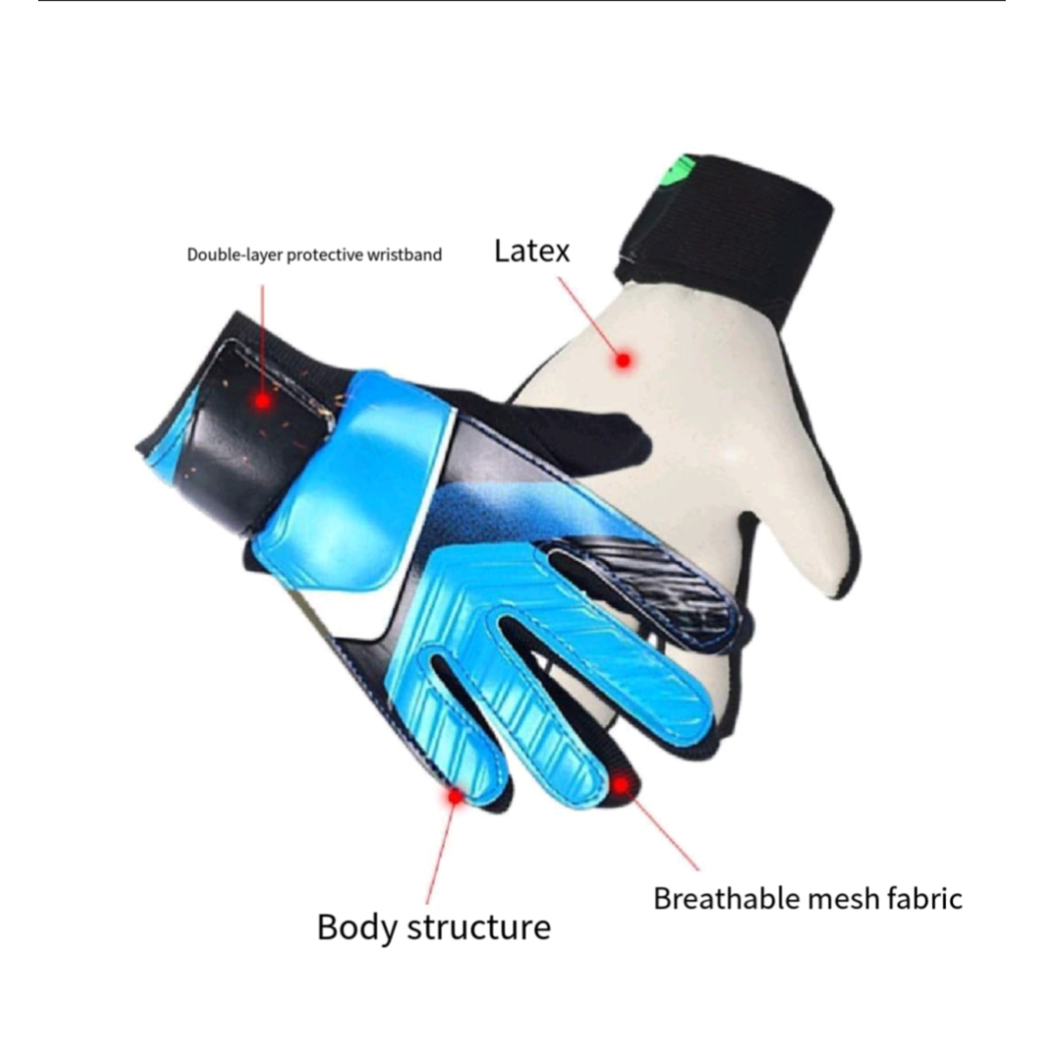 Goalkeeper Gloves Soccer Protective Palm Grip Training