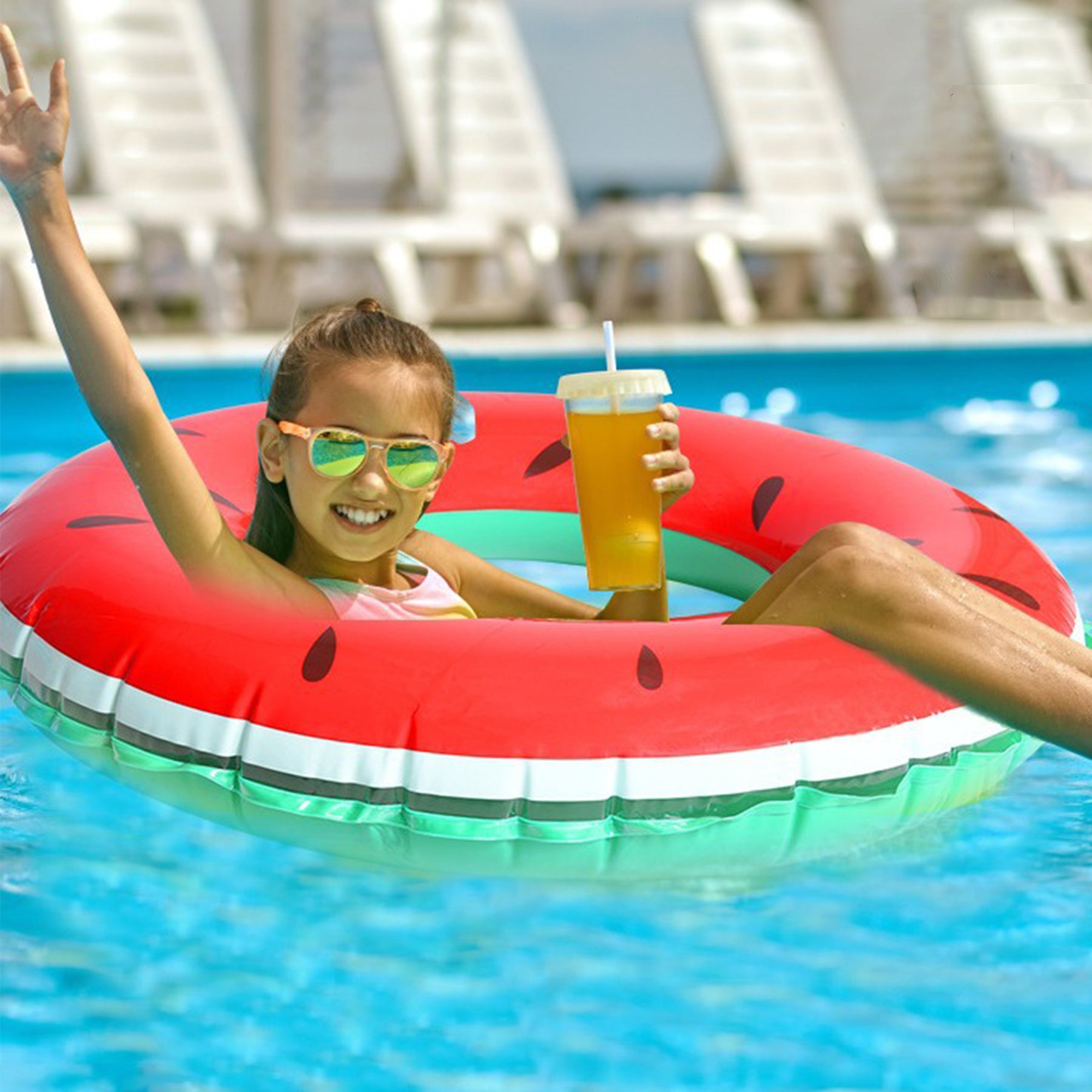 PVC Fruit Pattern Swimming Ring