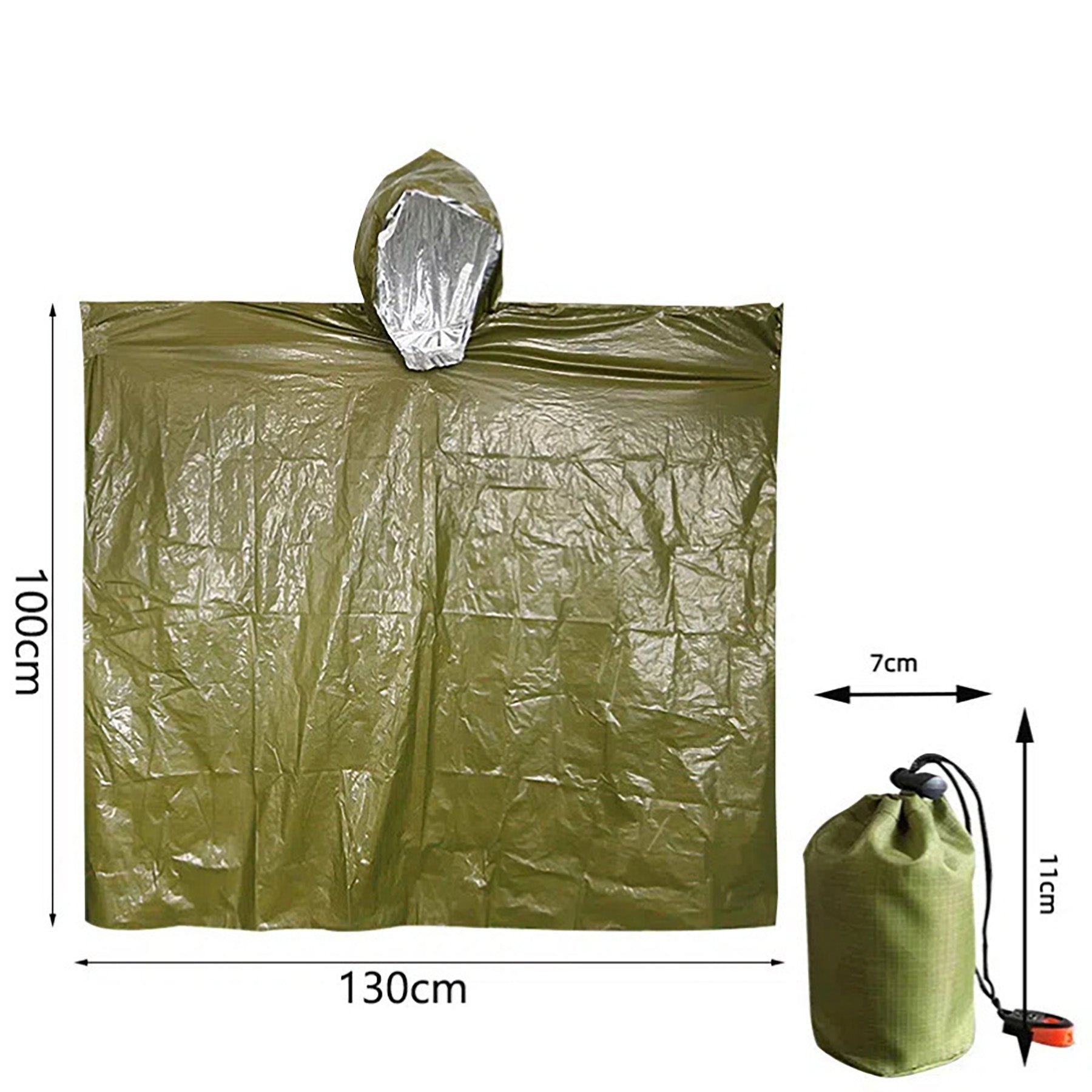 PE Aluminized Film Anti-temperature Raincoat