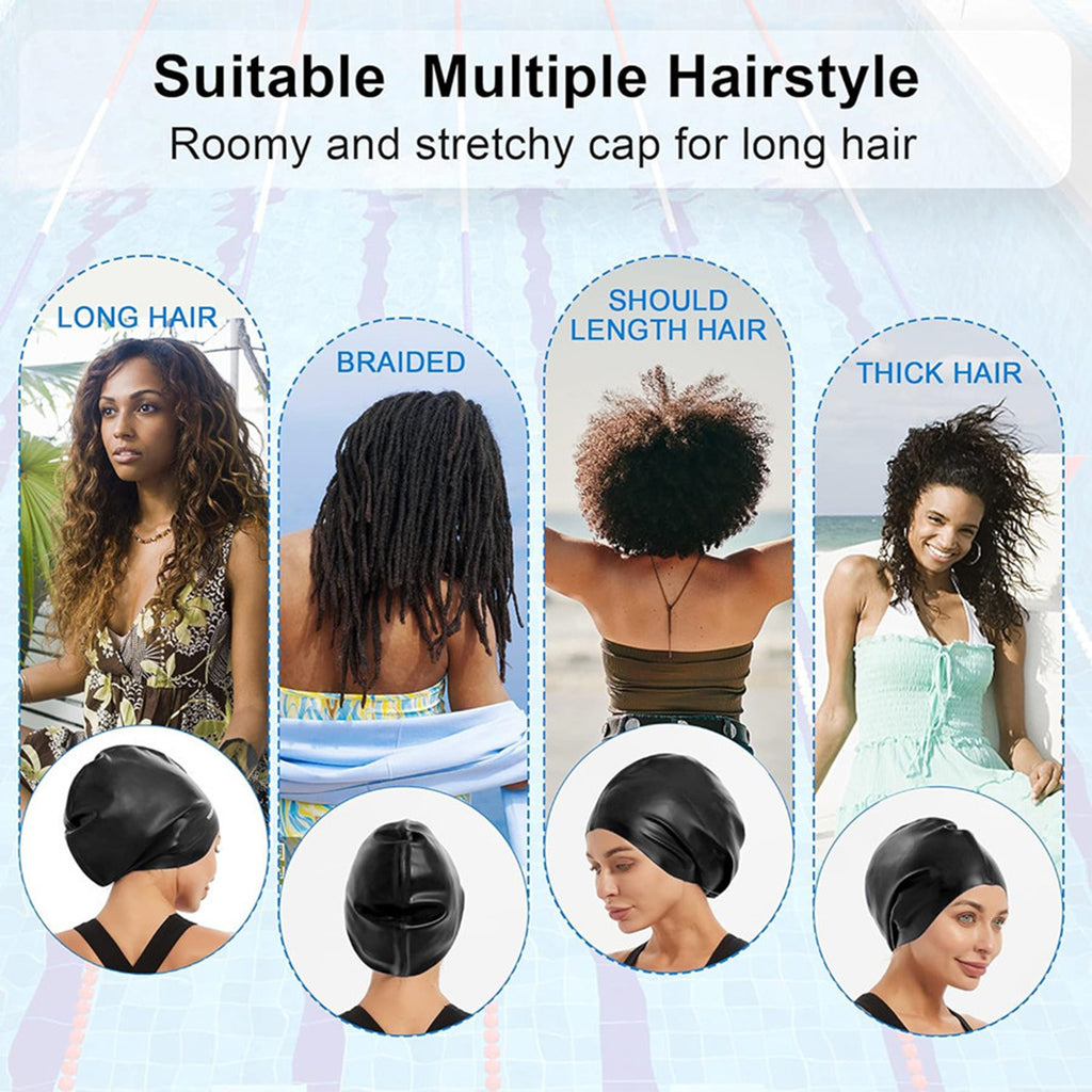 Large Silicone Swimming Cap For Long Hair