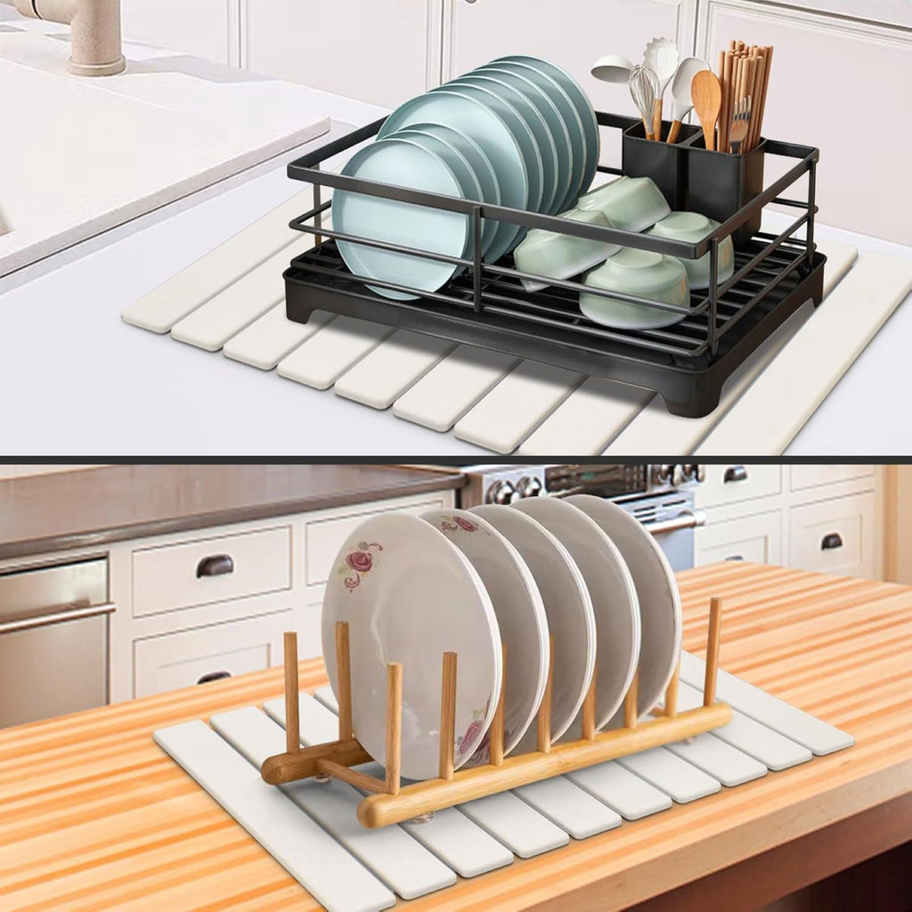 Foldable Diatomaceous Earth Dish Drying Mat