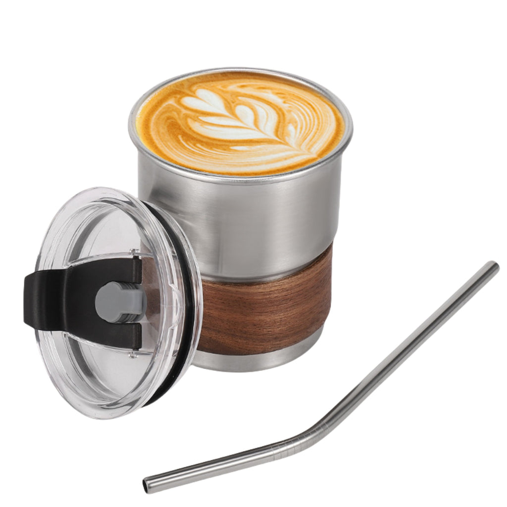 Camping Mug With Heatproof Wooden Sleeve