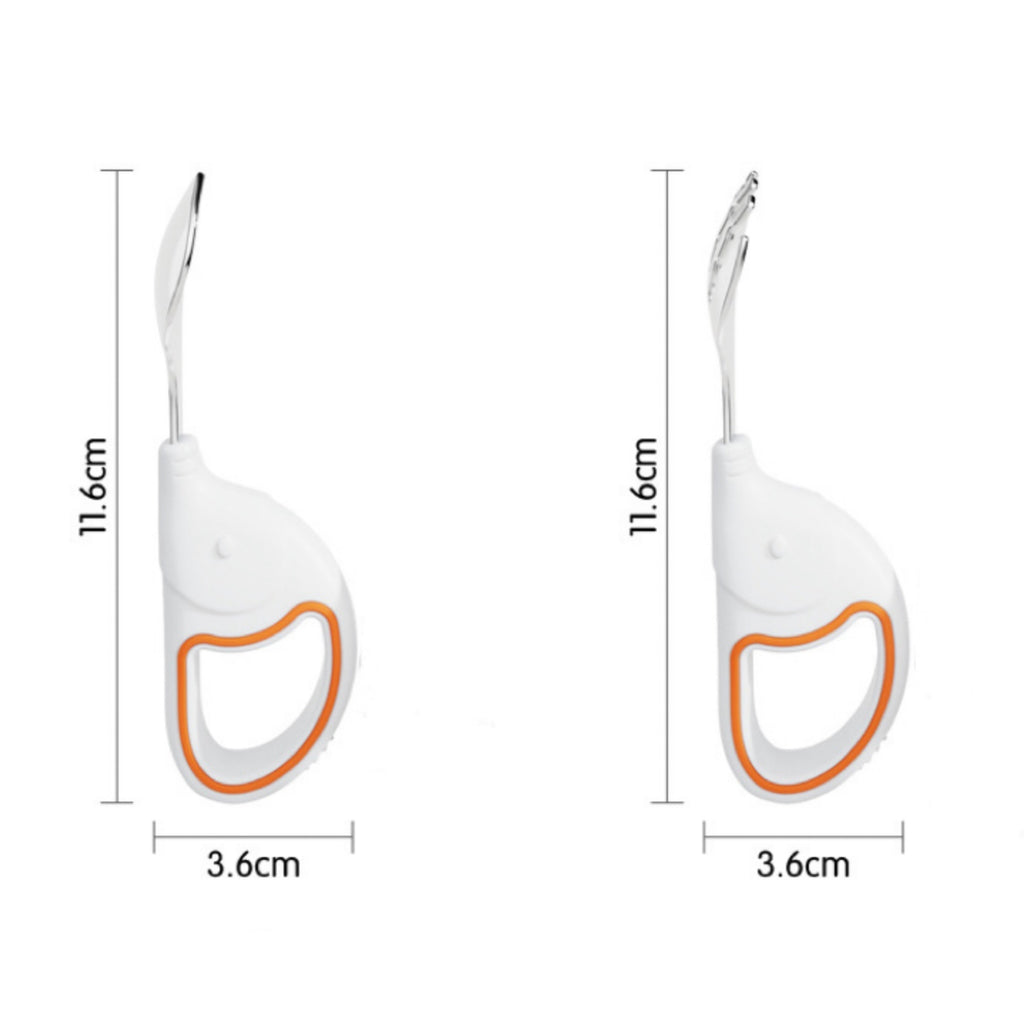 Stainless Steel Baby Round Ring Fork and Spoon Set