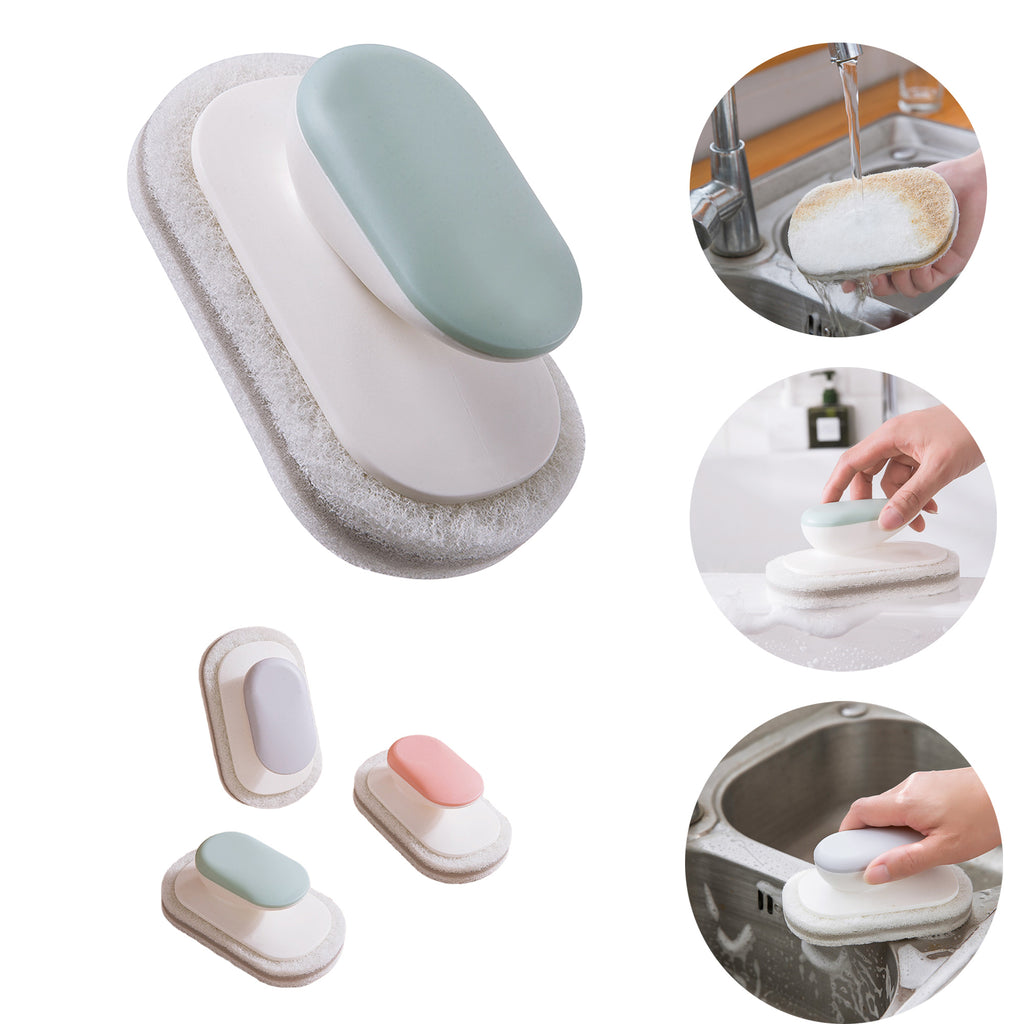 Handle Grip Stain-Removal Scrub Brush For Bathtub & Tile