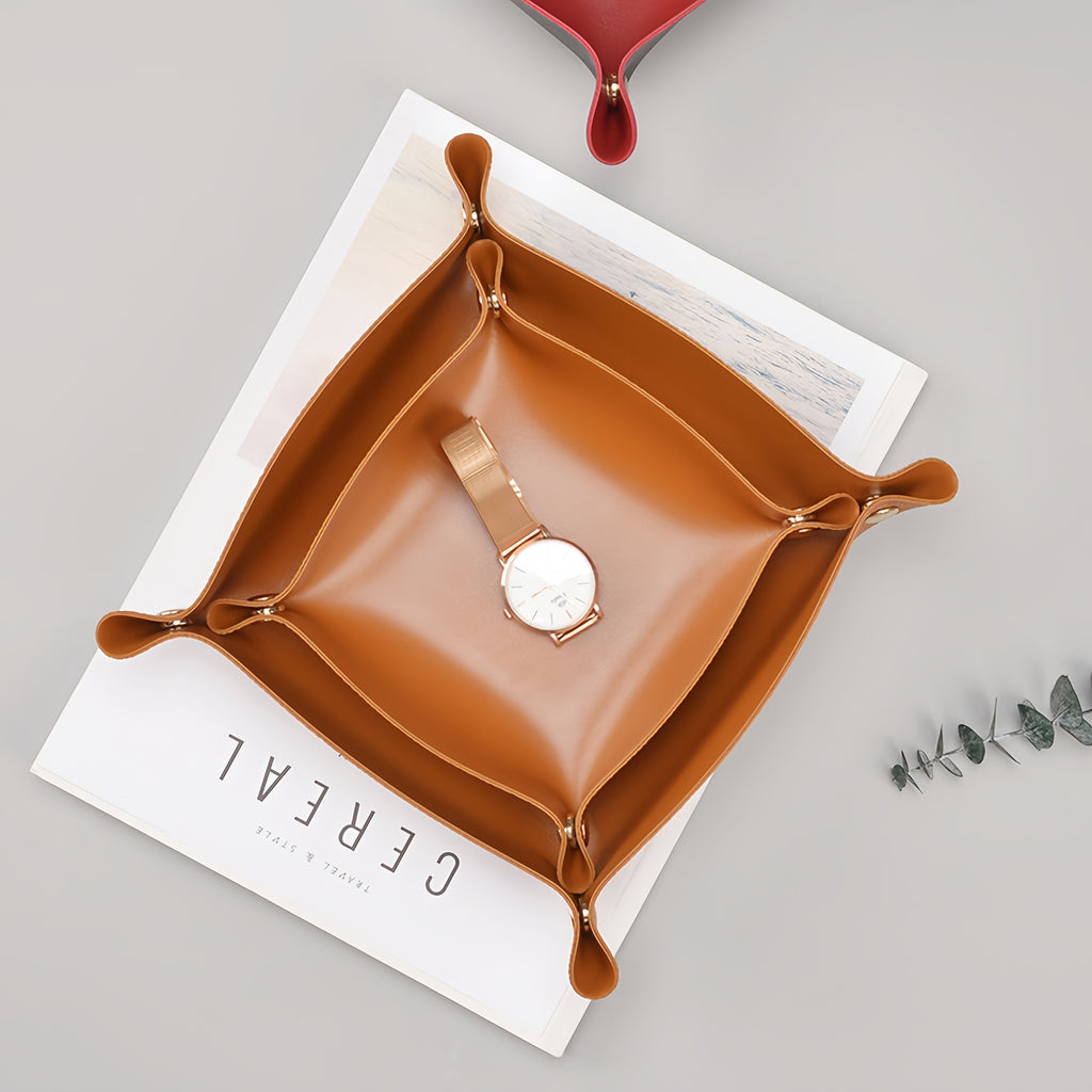 Desktop Leather Tray