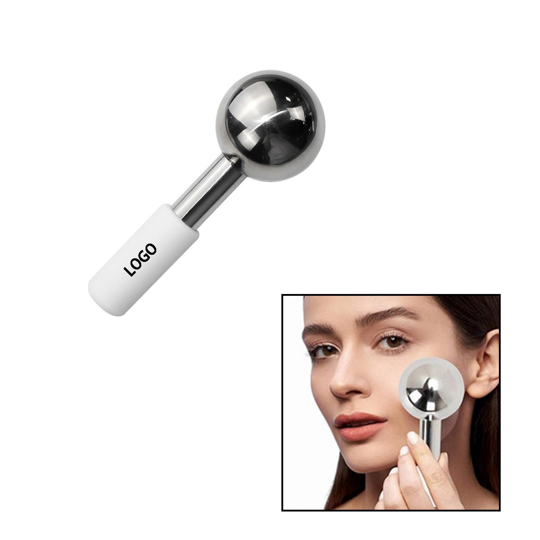 Stainless Steel Ice Globe Facial Massager