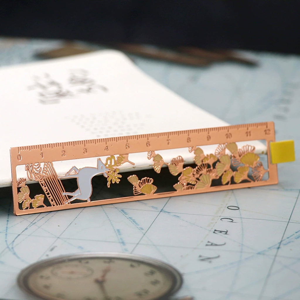 Painted Metal Ruler Bookmark